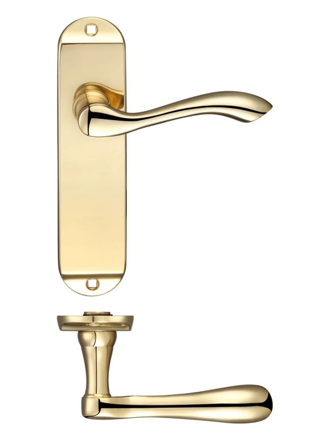 Zoo Hardware Arundel Lever Latch Furniture - Short Plate 175 x 42mm - Brass