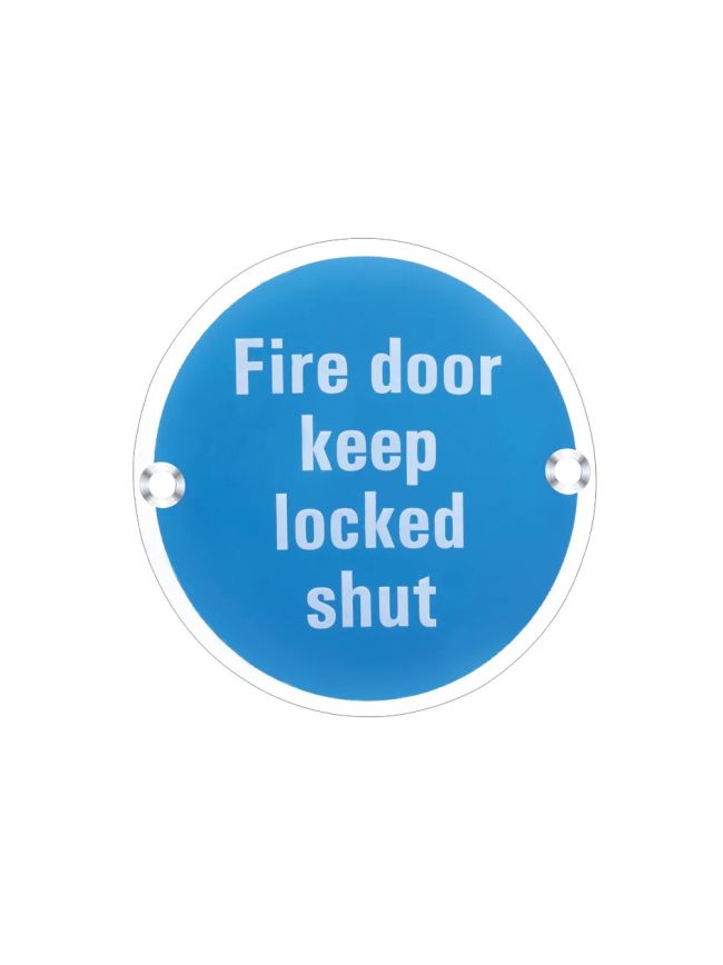 Zoo Hardware Fire Door Keep Locked Shut - 76mm dia - Stainless Steel