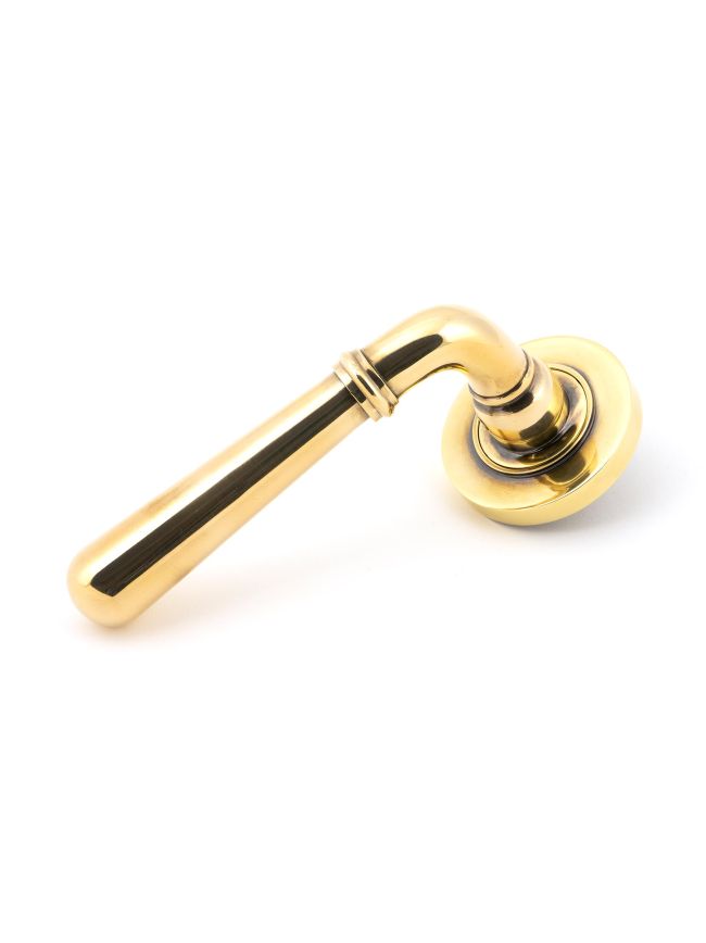Aged Brass Newbury Lever on Rose Set (Plain) - Unsprung