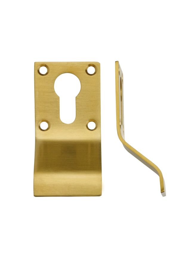 Zoo Hardware Cylinder Latch Pull - Euro Profile - 88mm x 43mm - Favo Satin Brass