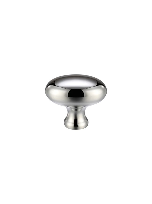 Zoo Hardware Oval Cupboard Knob 32mm dia - Chrome