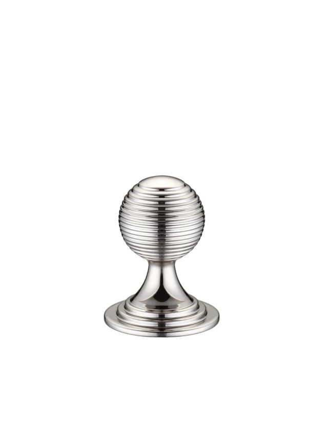 Zoo Hardware Queen Anne Ringed Knob 25mm rose dia. - Nickel