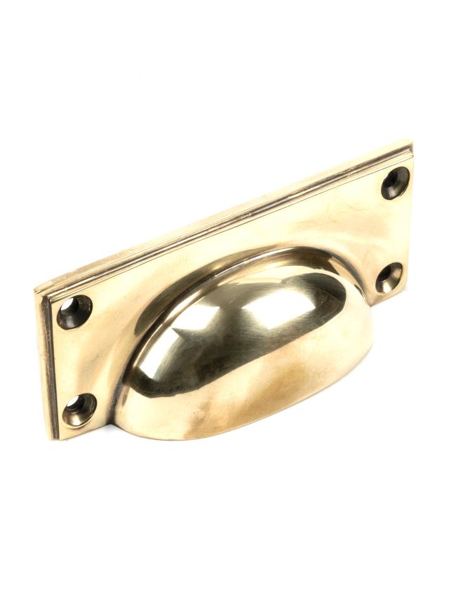 Aged Brass Art Deco Drawer Pull
