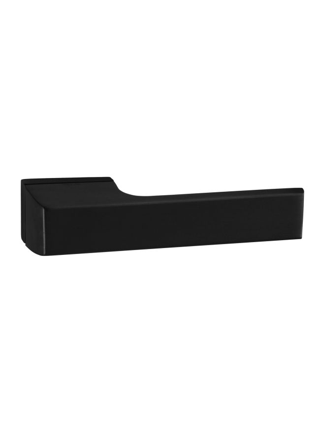 Tupai Rapido RetaLine Panela Lever Door Handle on Long Rose - Pearl Black (Pair)