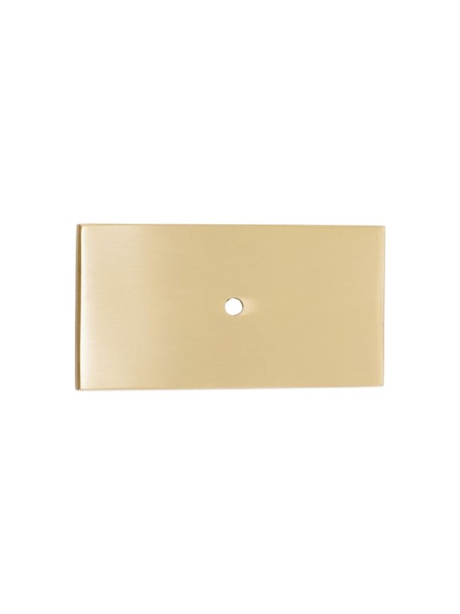 Rectangle Backplate for Cupboard Knobs Polished Brass