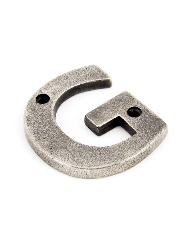 Antique Pewter Letter G