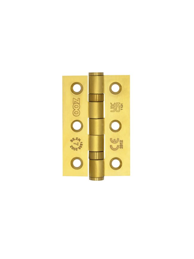 Zoo Hardware Stainless Steel Door Hinge UKCA/CE - Favo Satin Brass