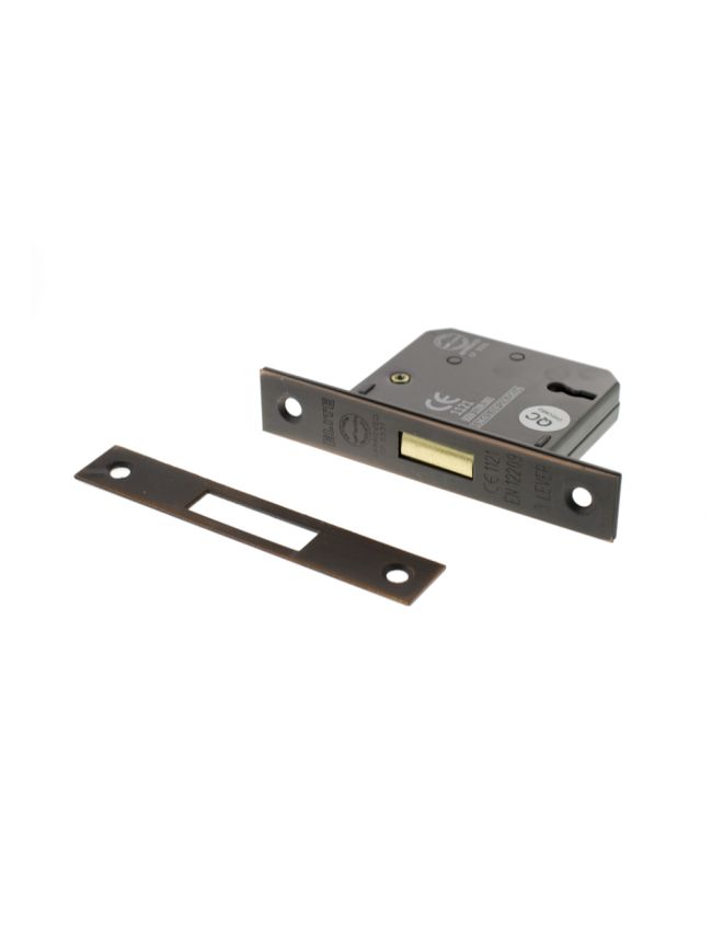 Atlantic 3 Lever Key Deadlock [CE] 2.5" - Antique Copper