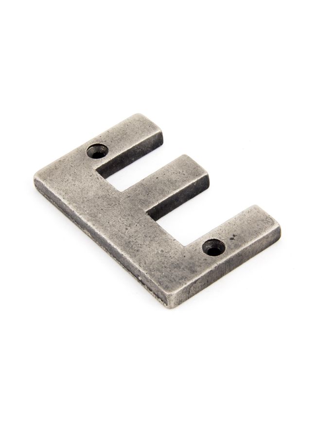 Antique Pewter Letter E