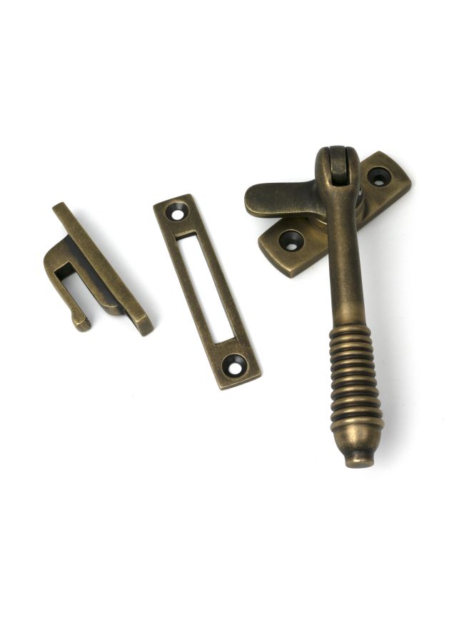Burnished Brass Locking Reeded Fastener