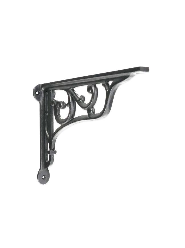Edwardian Scroll Shelf Bracket Black (Sold in Pairs)
