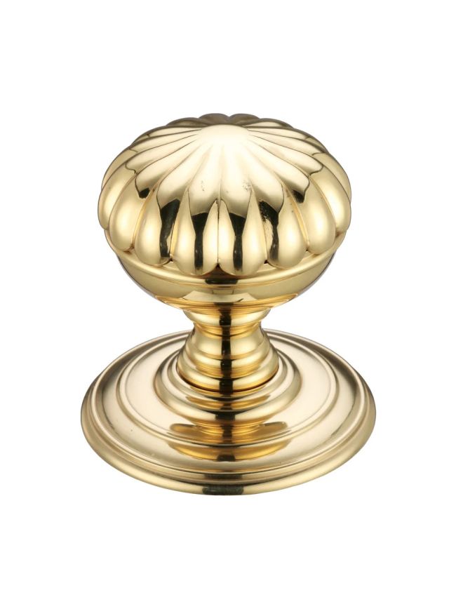 Zoo Hardware Ringed Mortice Knob - Concealed Fix - Polished Brass