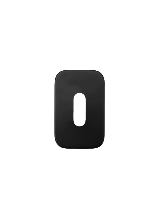 Zoo Hardware Standard Profile Escutcheon - Rosso Mini Squircle - 50 x 32 x 3 - PVD Black