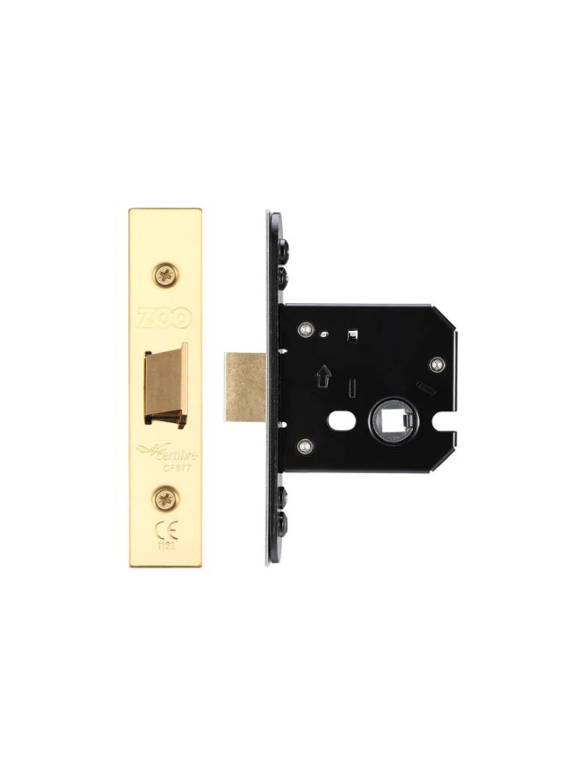 Zoo Hardware Flat latch - 64mm C/W PVD Forend and Strike