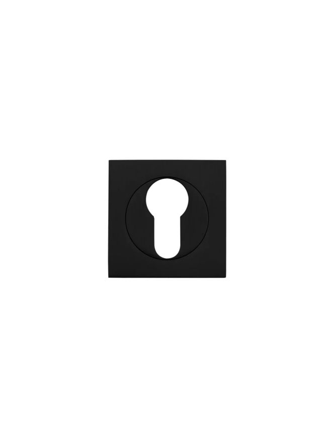 Zoo Hardware Square euro profile escutcheon - Oscuro Matt Black
