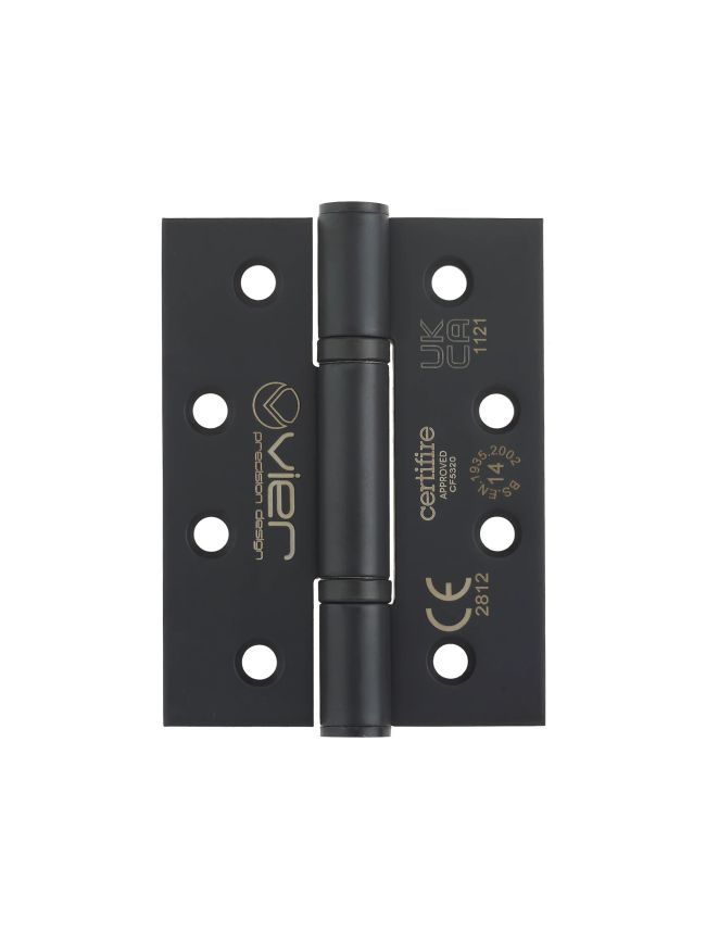 Zoo Hardware Grade 14 Low Maintenance Hinge Square - 102 x 76 x 3.4mm - Powder Coat Black
