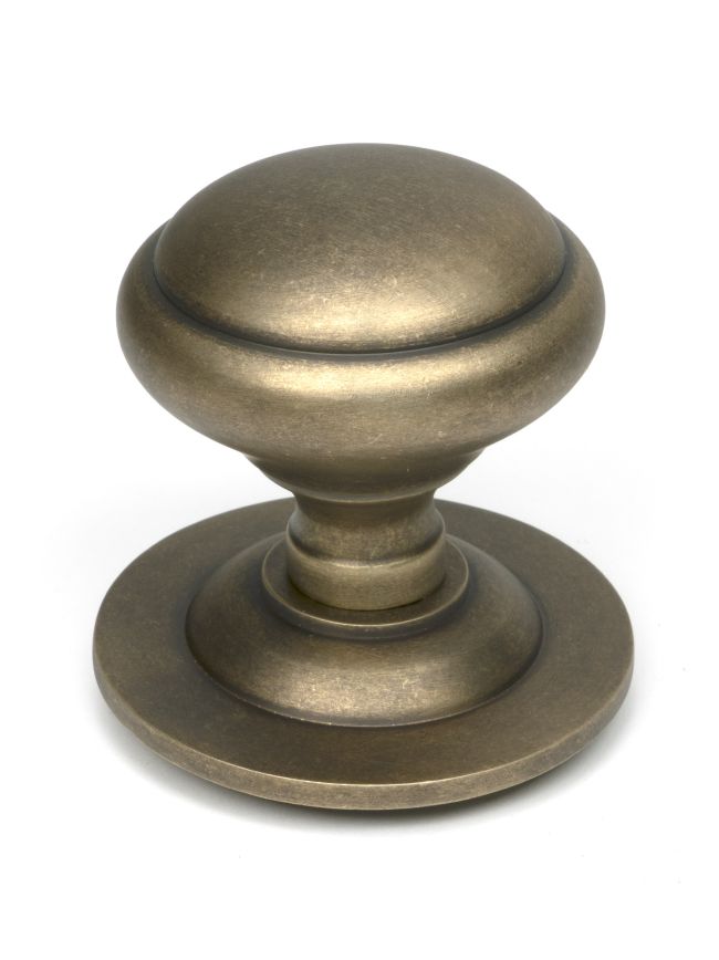 Burnished Brass Round Centre Door Knob