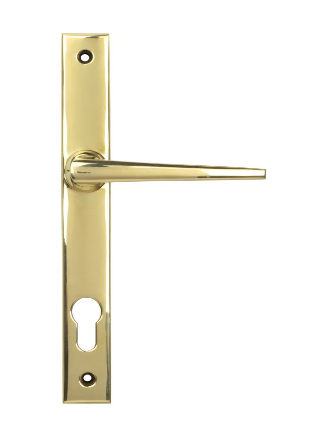Polished Brass Eaton Slimline Lever Espag. Lock Set