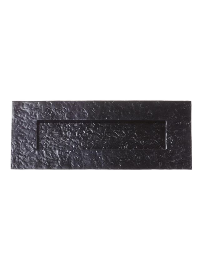 Zoo Hardware Traditional Plain Letter Plate - 10" x 4" / 195x45mm aperture - Black