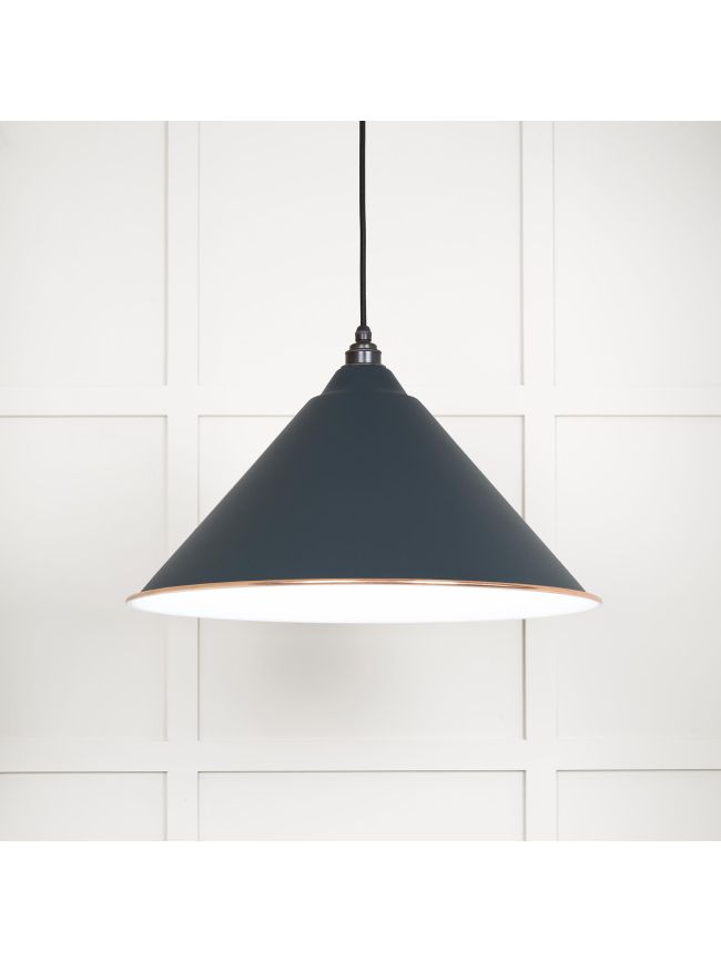 White Gloss Hockley Pendant in Soot