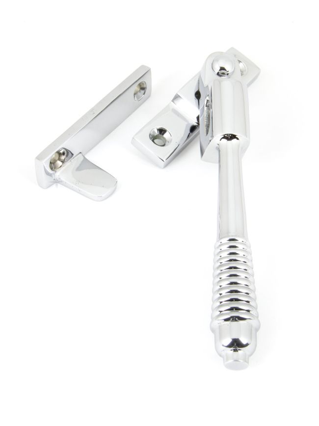 Polished Chrome Night-Vent Locking Reeded Fastener