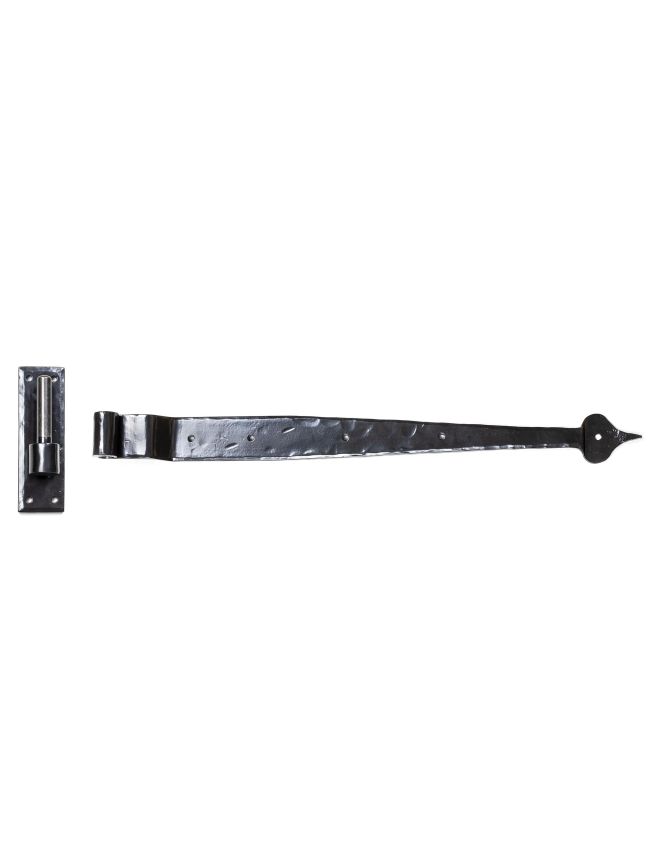 Black 24" Hook & Band Hinge - Cranked (pair)