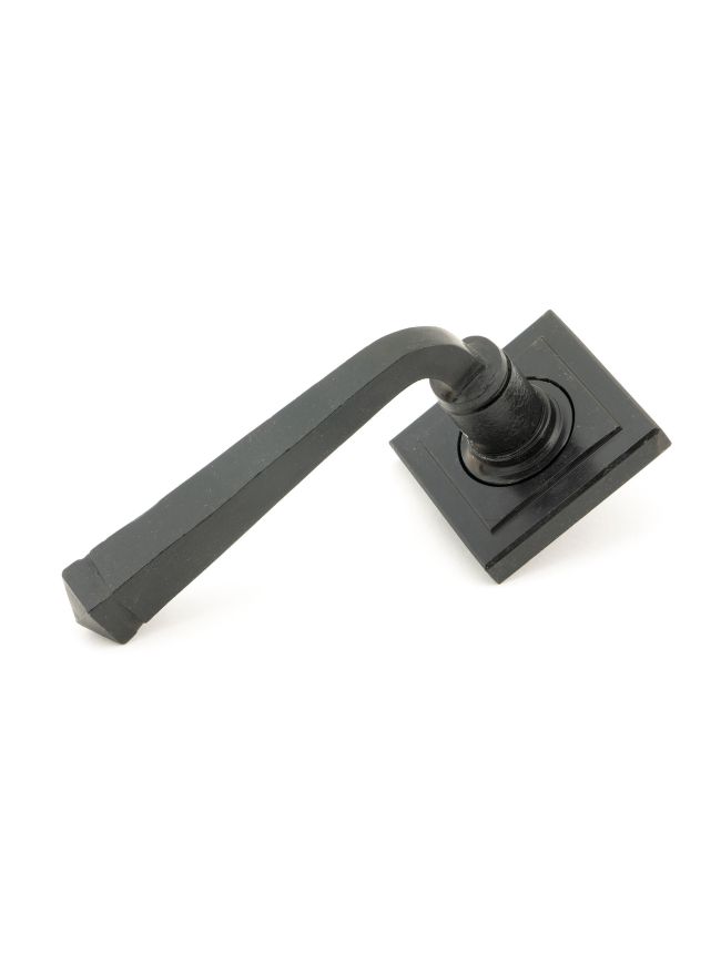 External Beeswax Avon Round Lever on Rose Set (Square) - Unsprung