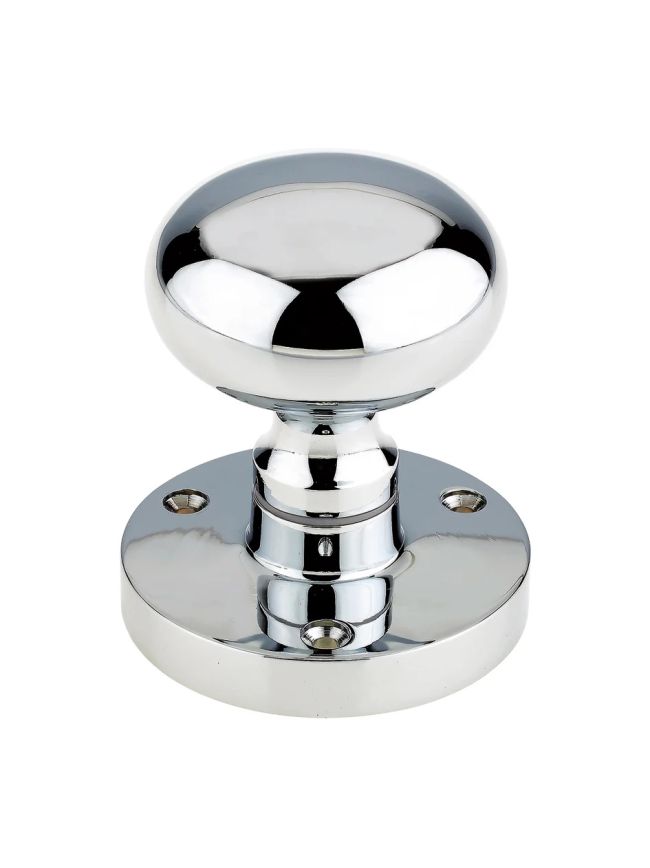 Zoo Hardware Zoo Mushroom Mortice Knob 61.5mm Rose dia. 52mm dia knob - Chrome