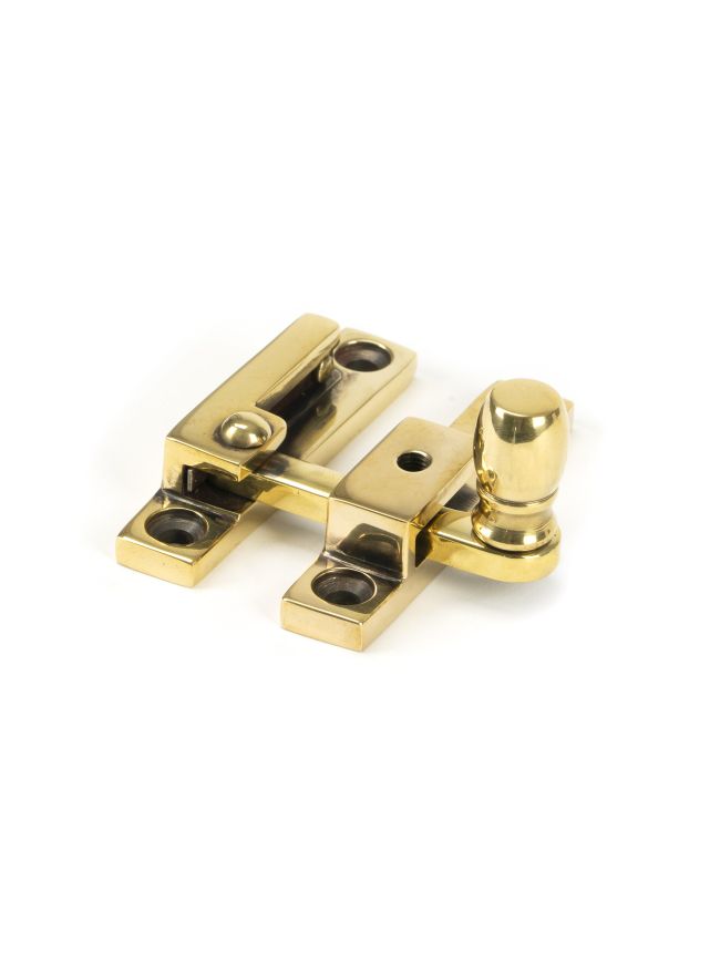 Aged Brass Mushroom Quadrant Fastener - Narrow