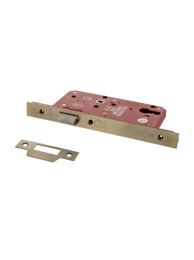 Atlantic DIN Latch 60mm backset - Matt Antique Brass