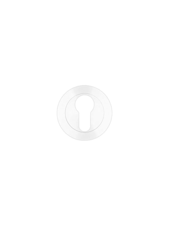 Zoo Hardware Euro profile round escutcheon - White