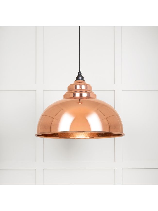 Hammered Copper Harborne Pendant