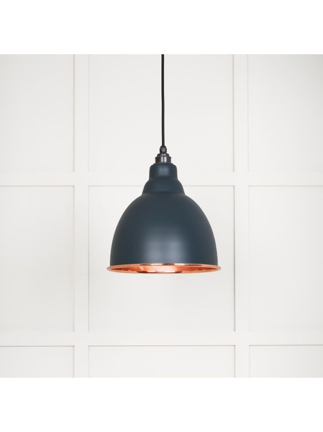 Smooth Copper Brindley Pendant in Soot