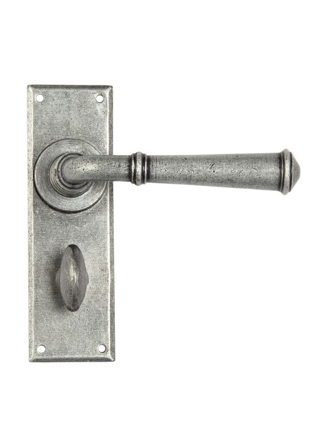 Pewter Regency Lever Bathroom Set