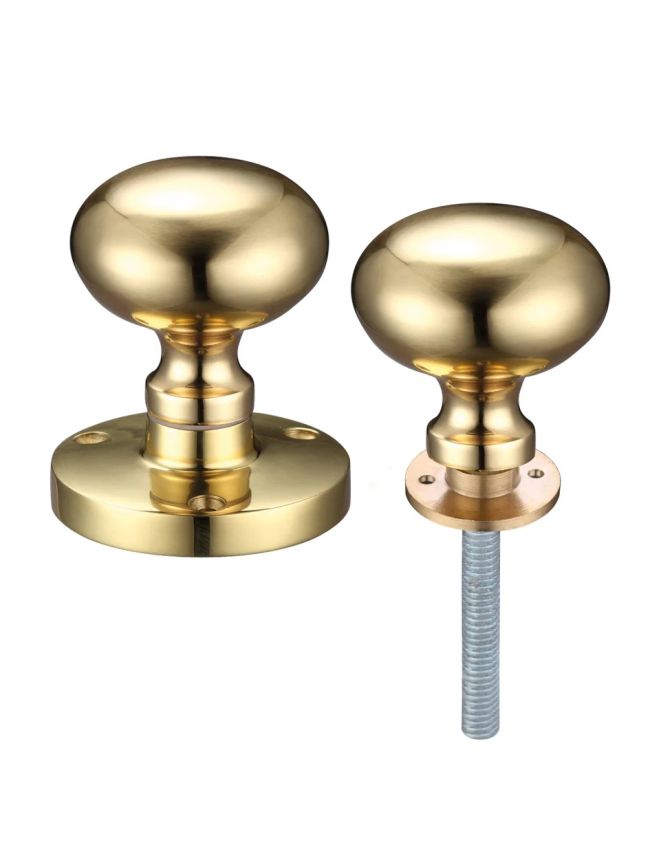 Zoo Hardware Zoo Mushroom Rim Knob 61.5mm Rose dia. 52mm dia knob - Brass
