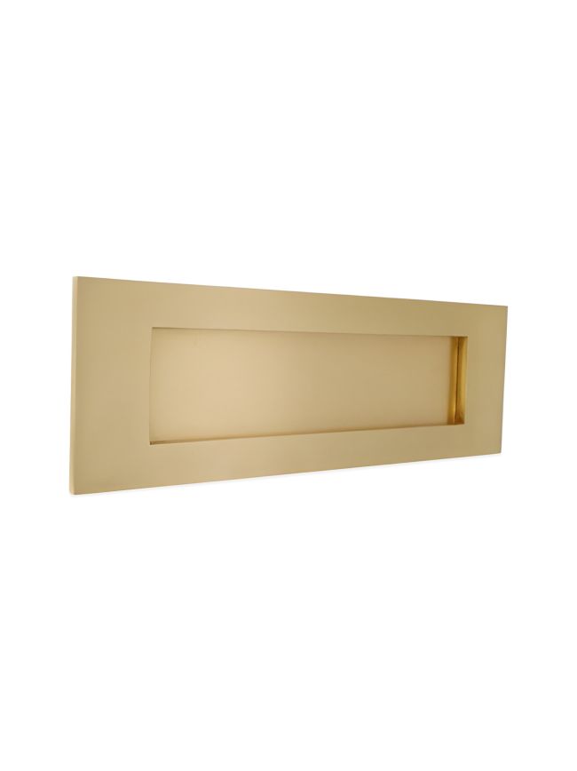 Victorian Letter Plate 300mm Satin Brass
