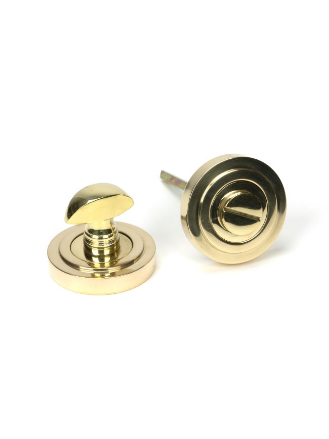 Polished Brass Round Thumbturn Set (Art Deco)