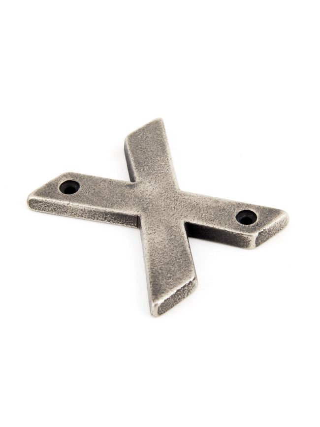 Antique Pewter Letter X