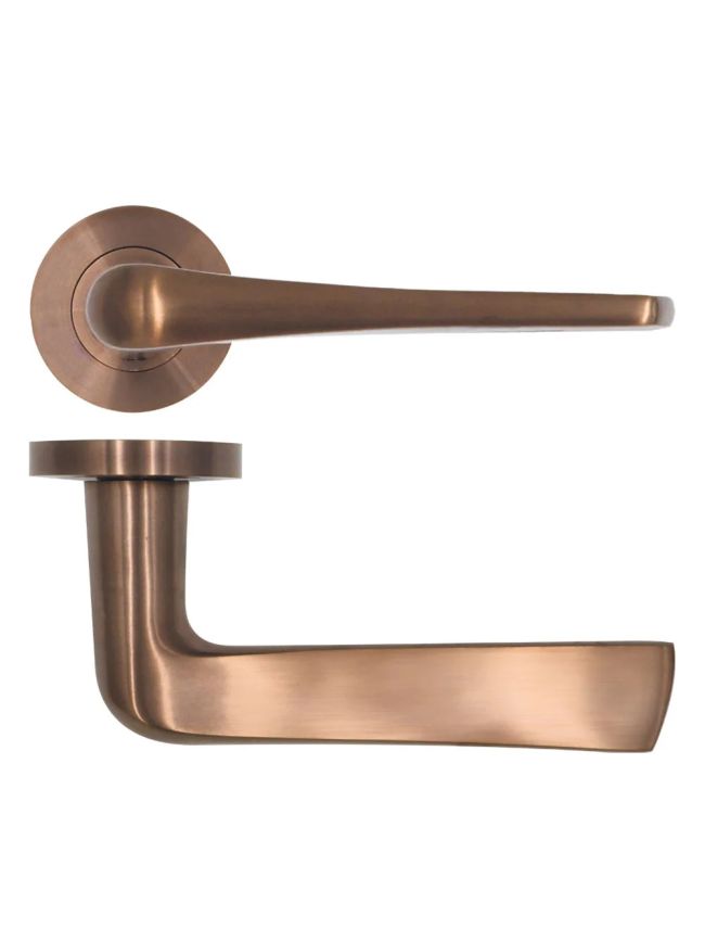 Zoo Hardware Como Lever on Round Rose - Bronze