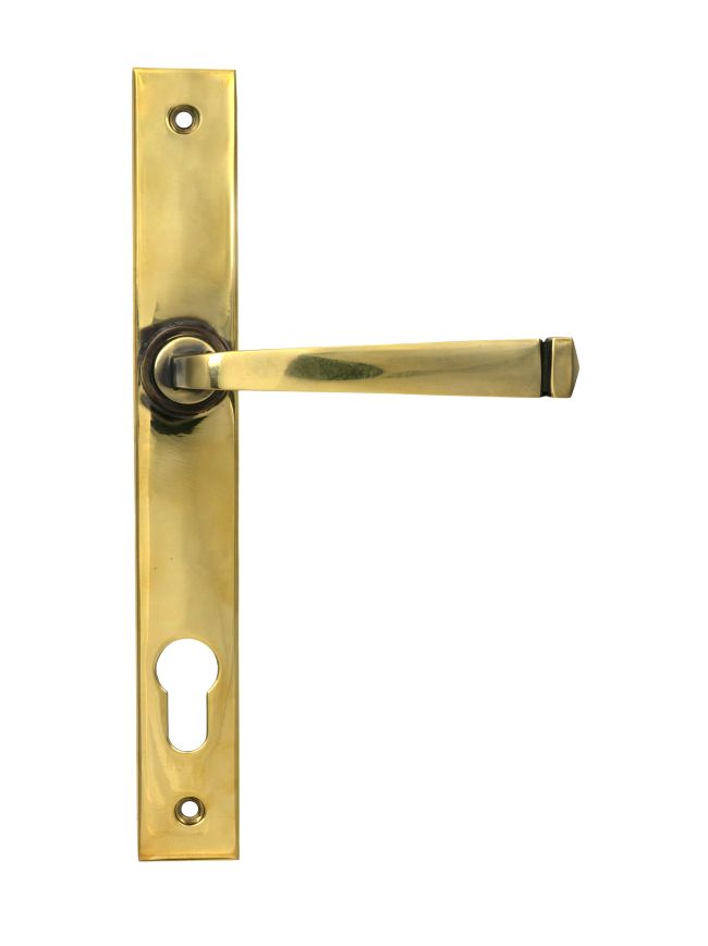 Aged Brass Avon Slimline Lever Espag. Lock Set