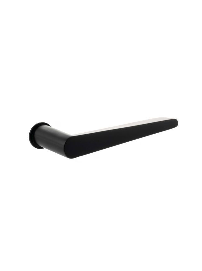 Tupai Rapido 5S Line Torrao Lever Door Handle on Concealed Round Rose - Pearl Black (Pair)