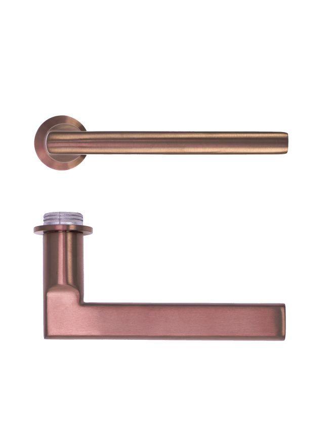 Zoo Hardware Varese Lever on 32mm Round Mini Rose - PVD Bronze