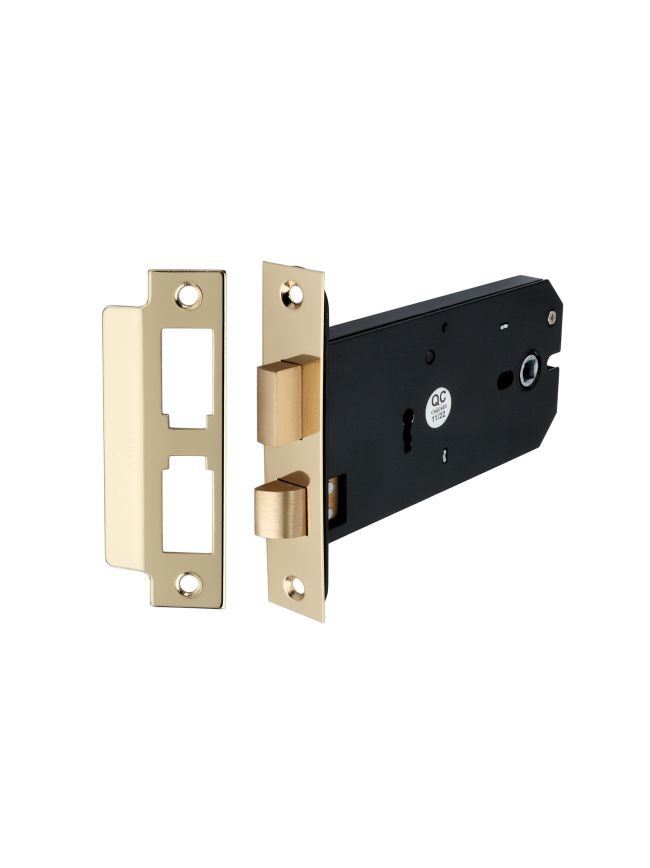 3 Lever Horizontal Sash Lock 6" Electro Brass