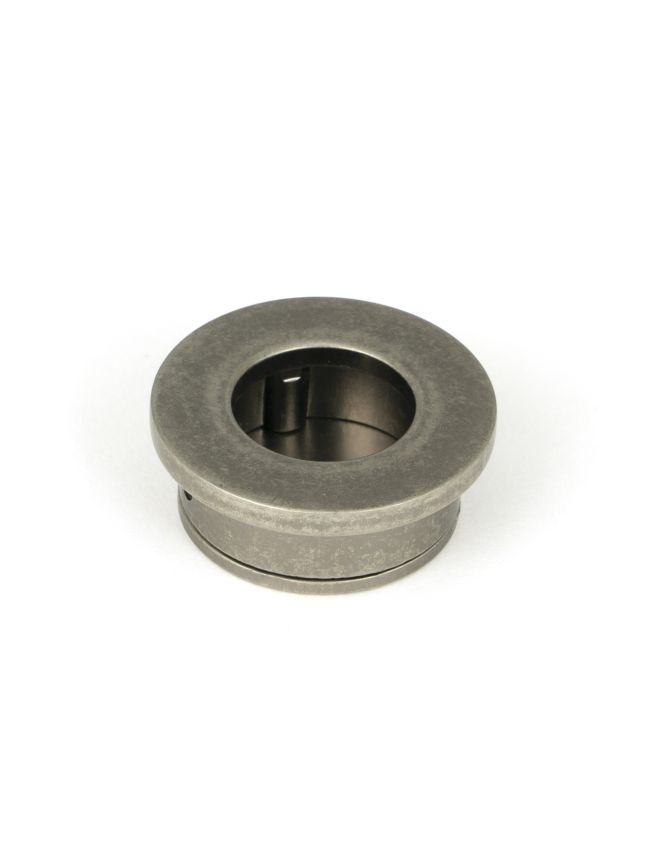 Pewter 34mm Round Finger Edge Pull