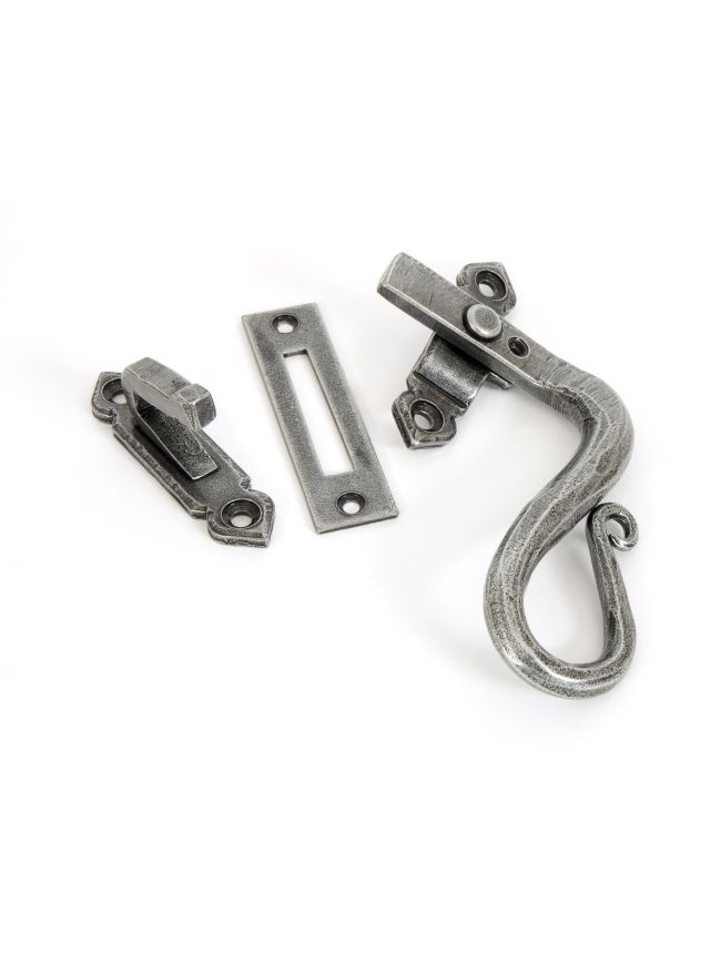 Pewter Locking Shepherd's Crook Fastener - RH
