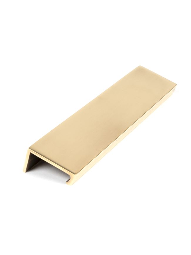 Aged Brass 200mm Plain Edge Pull