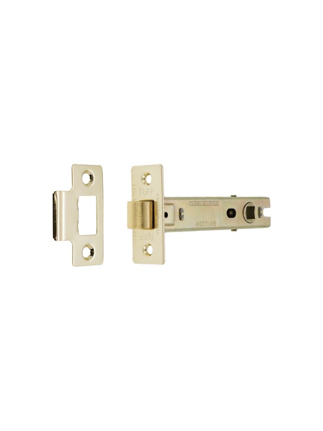 4" CE Bolt Through Tubular latch Electro Brass