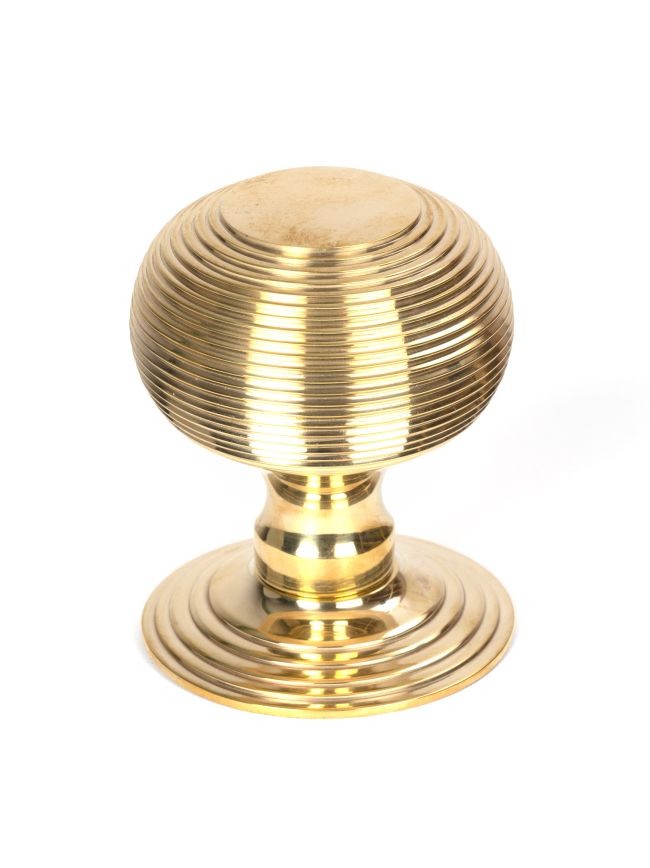 Polished Brass Beehive Centre Door Knob