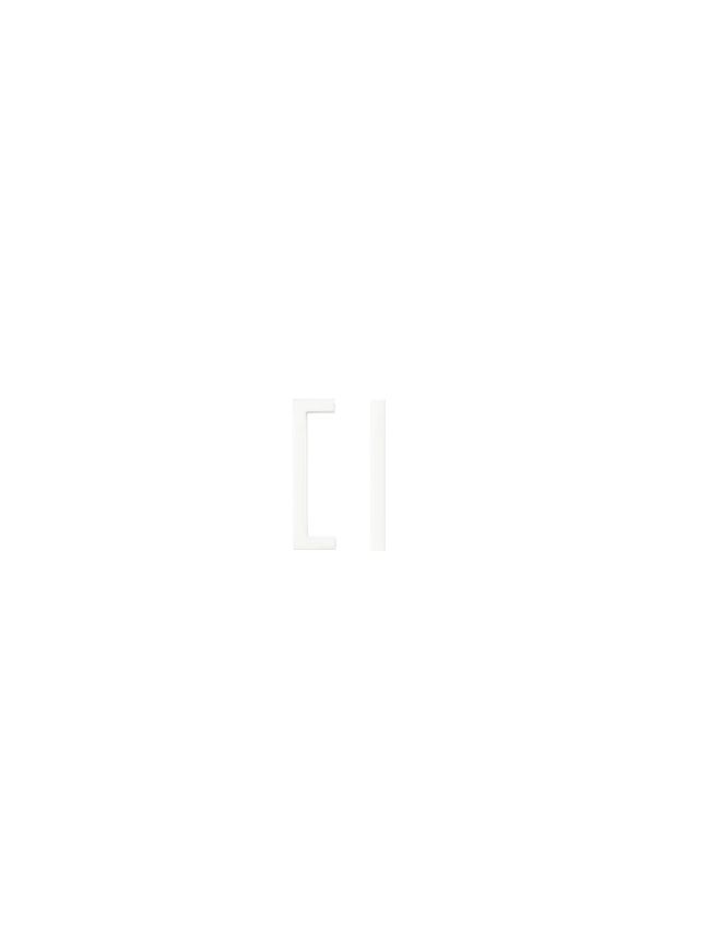 Zoo Hardware Square Block Cabinet handle 96mm CTC Matt White Finish