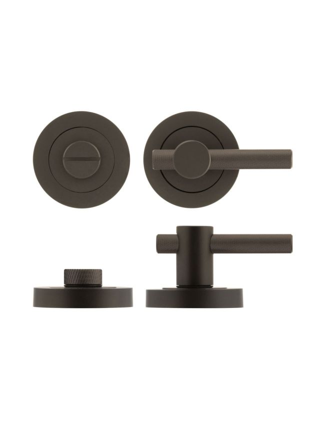 Jedo Bari Knurled Turns & Releases Dark Bronze - By Frelan Hardware - JV855DB